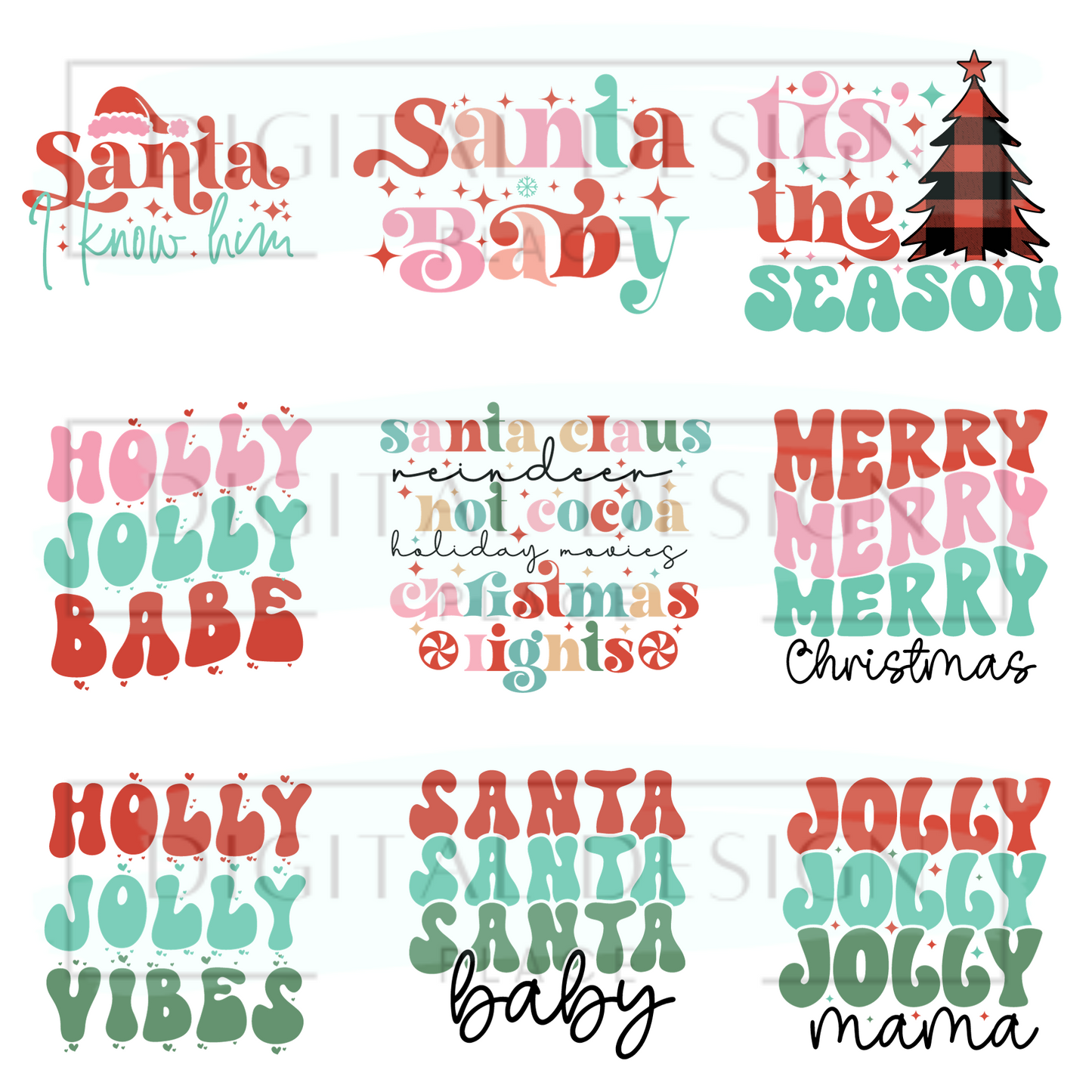 Pastel Retro Christmas ELEE299