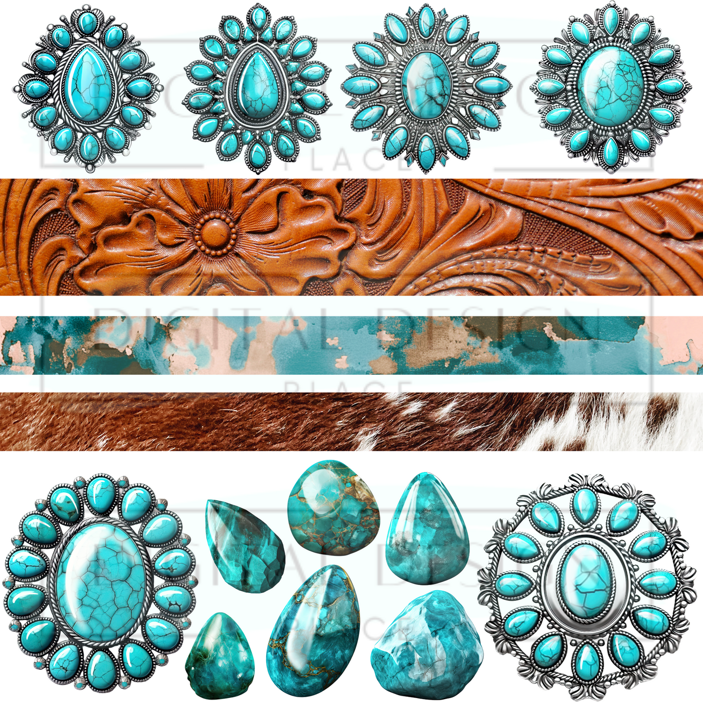 Turquoise Stones ELEE395