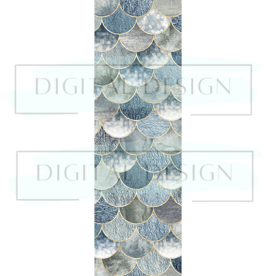Blue/Grey Mermaid Scales PenP53