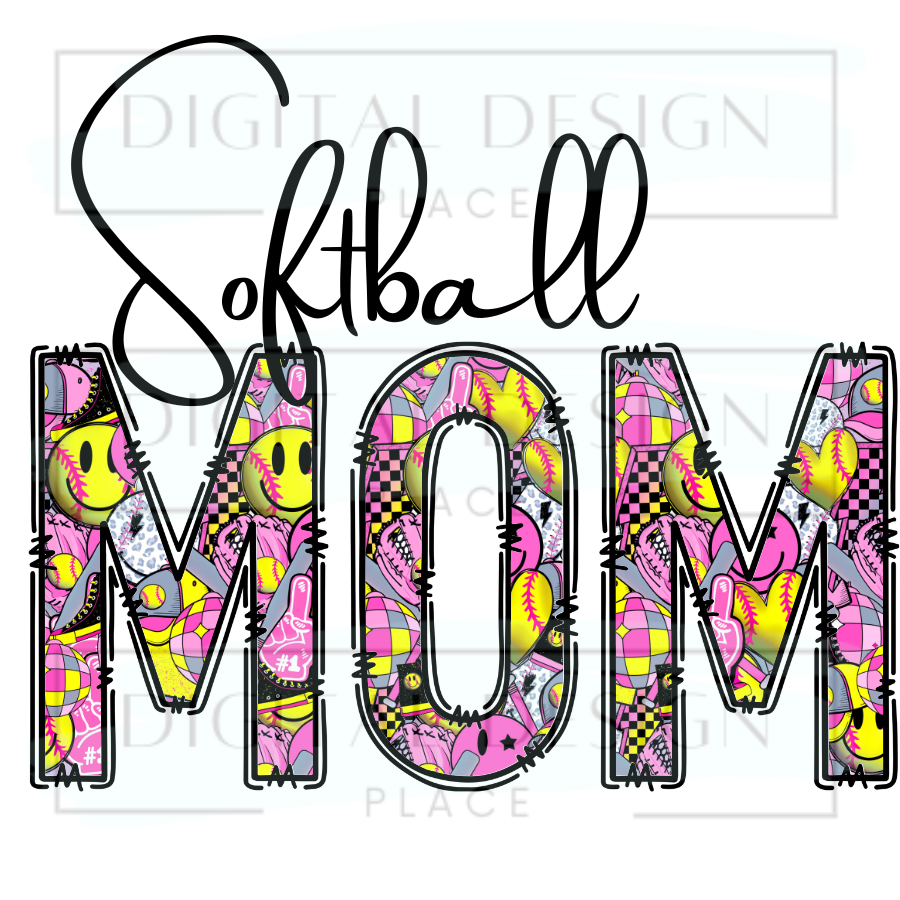Softball Vibes Mom SPOS52
