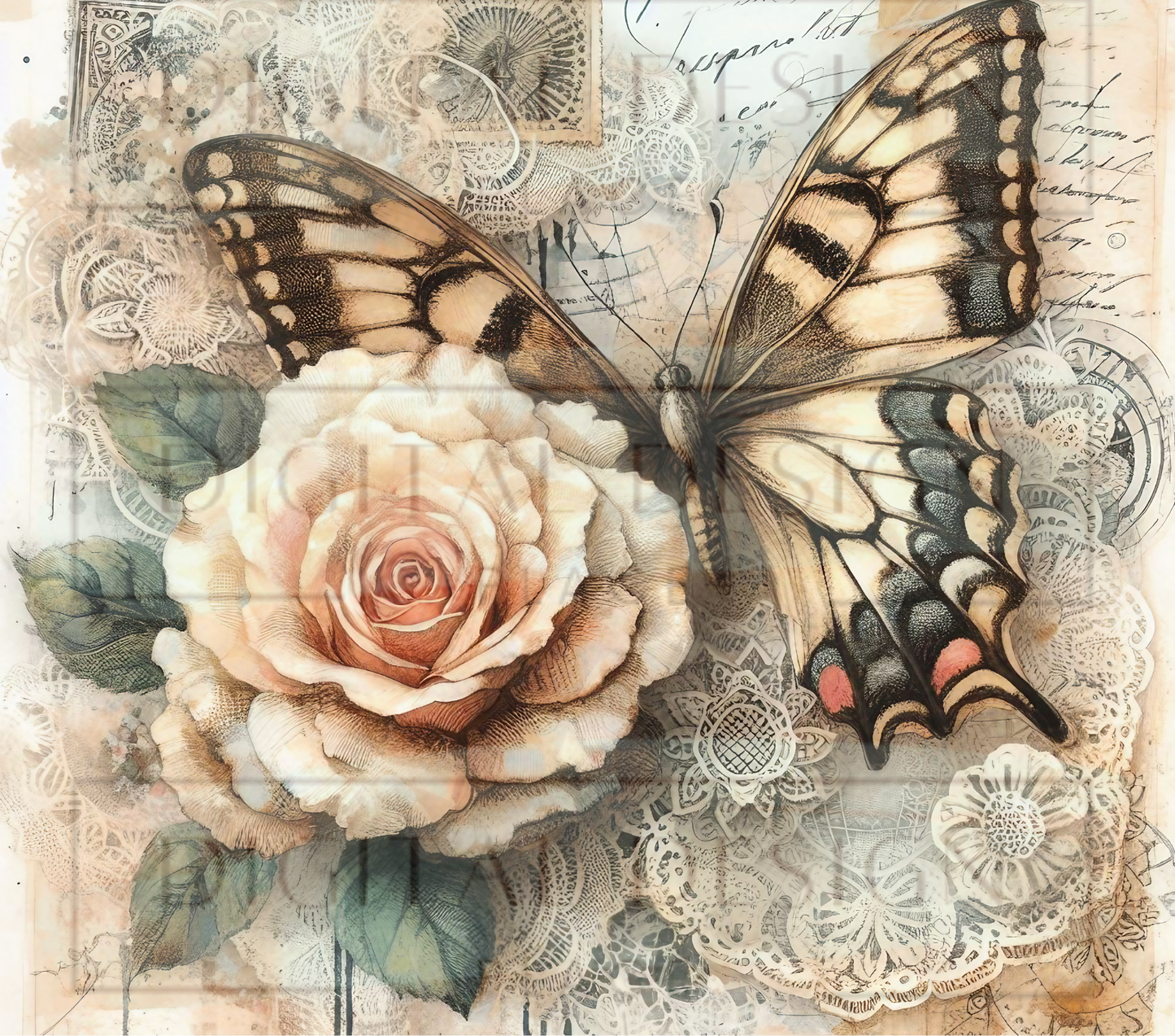 Yellow Butterfly Floral TWYT127