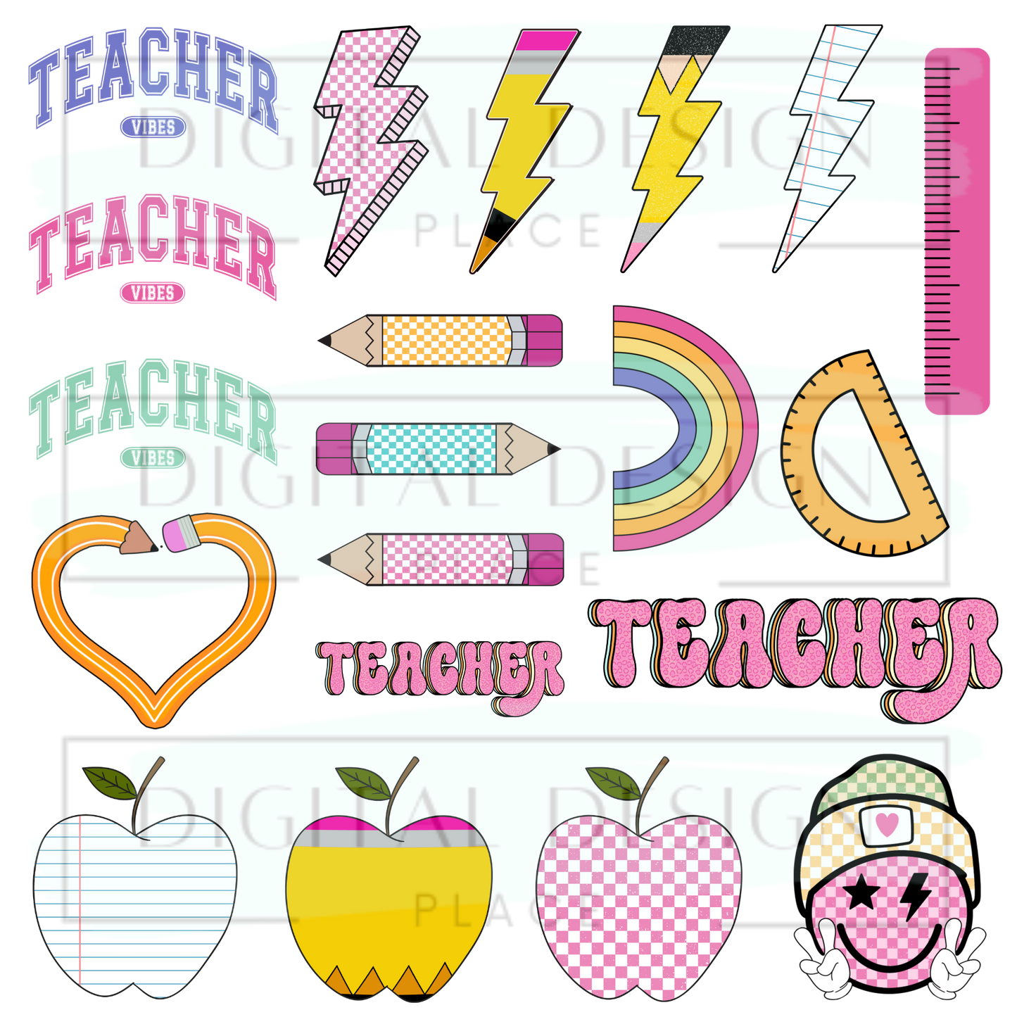 Retro Teacher Vibes ELEE357