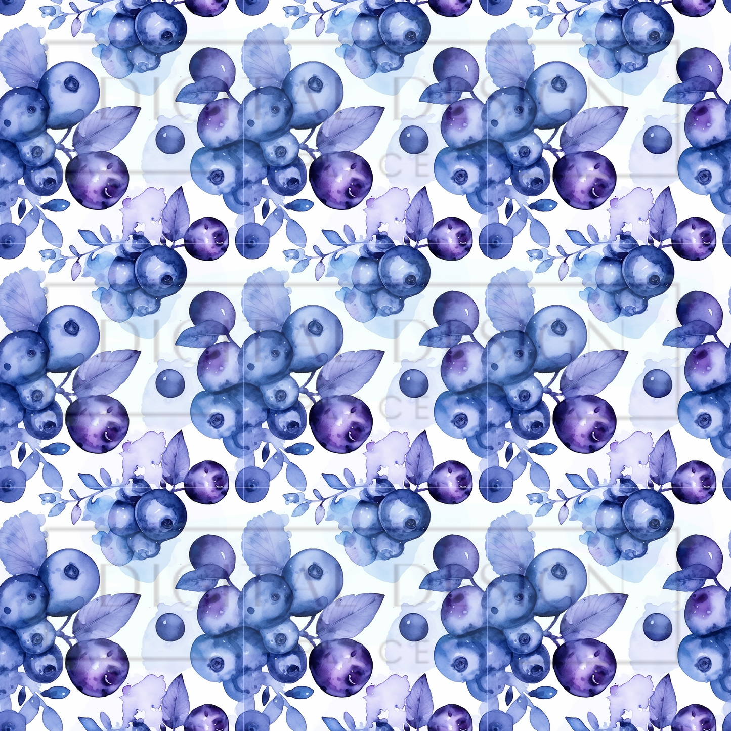 Full Print Blueberries VinylV1344