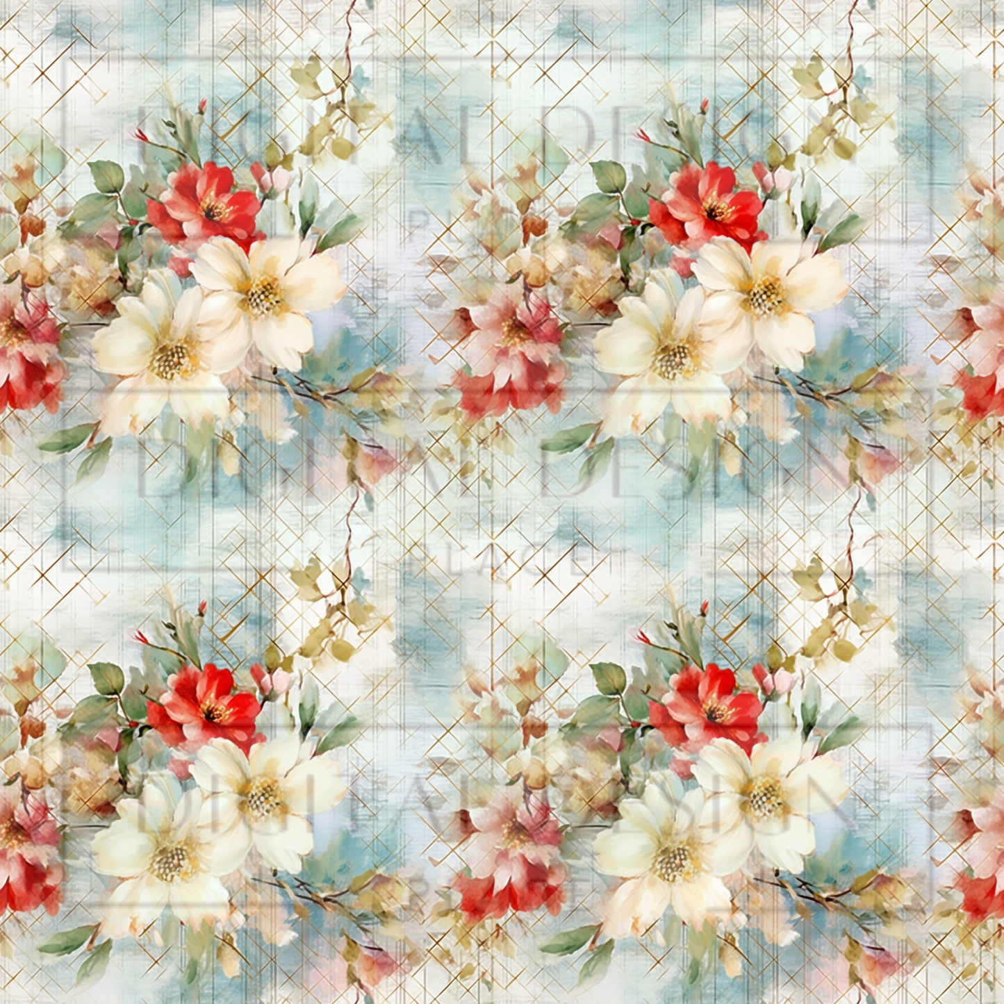 Rustic Elegant Florals VinylV1348