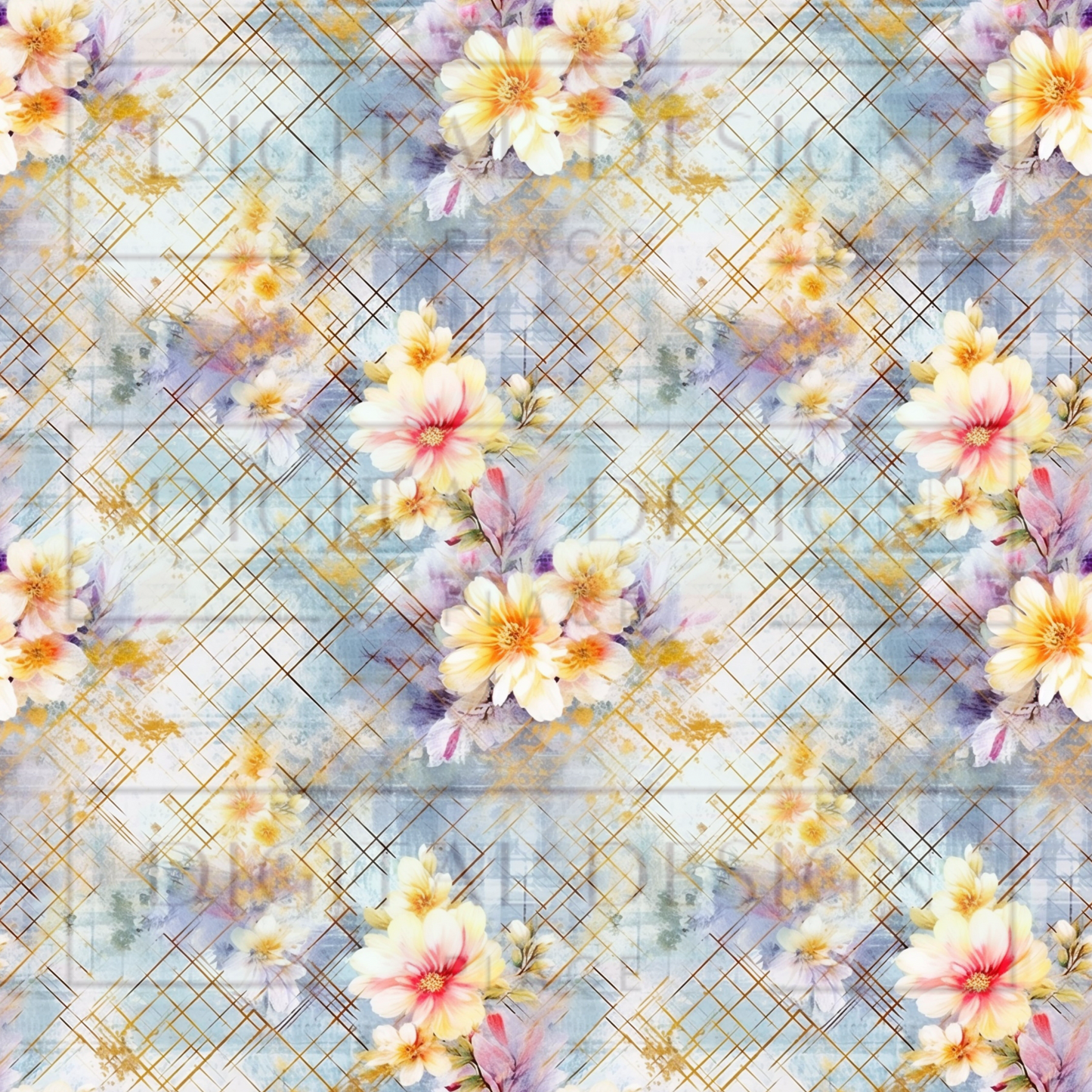 Pastel Elegant Florals VinylV1349