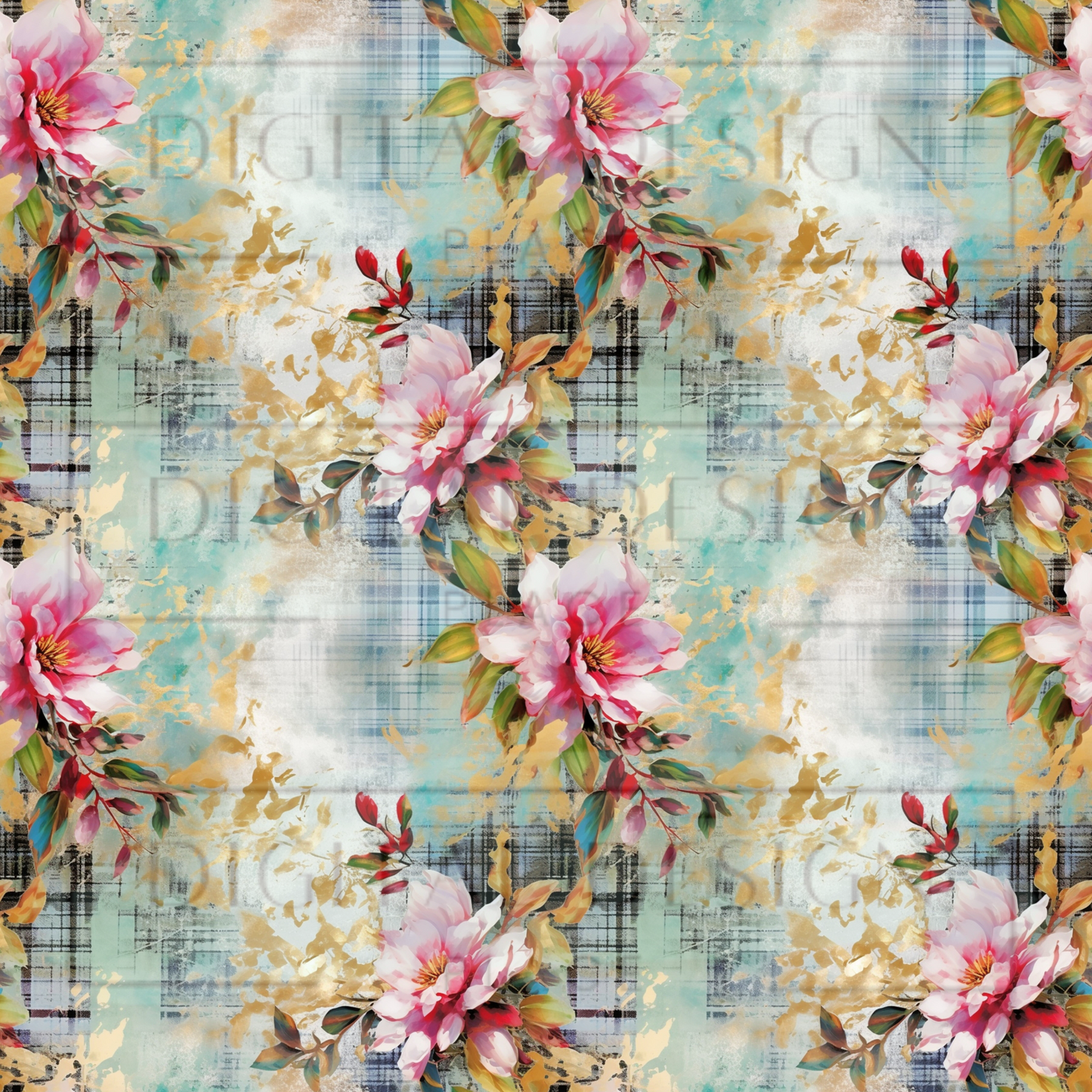 Summer Elegant Florals VinylV1352