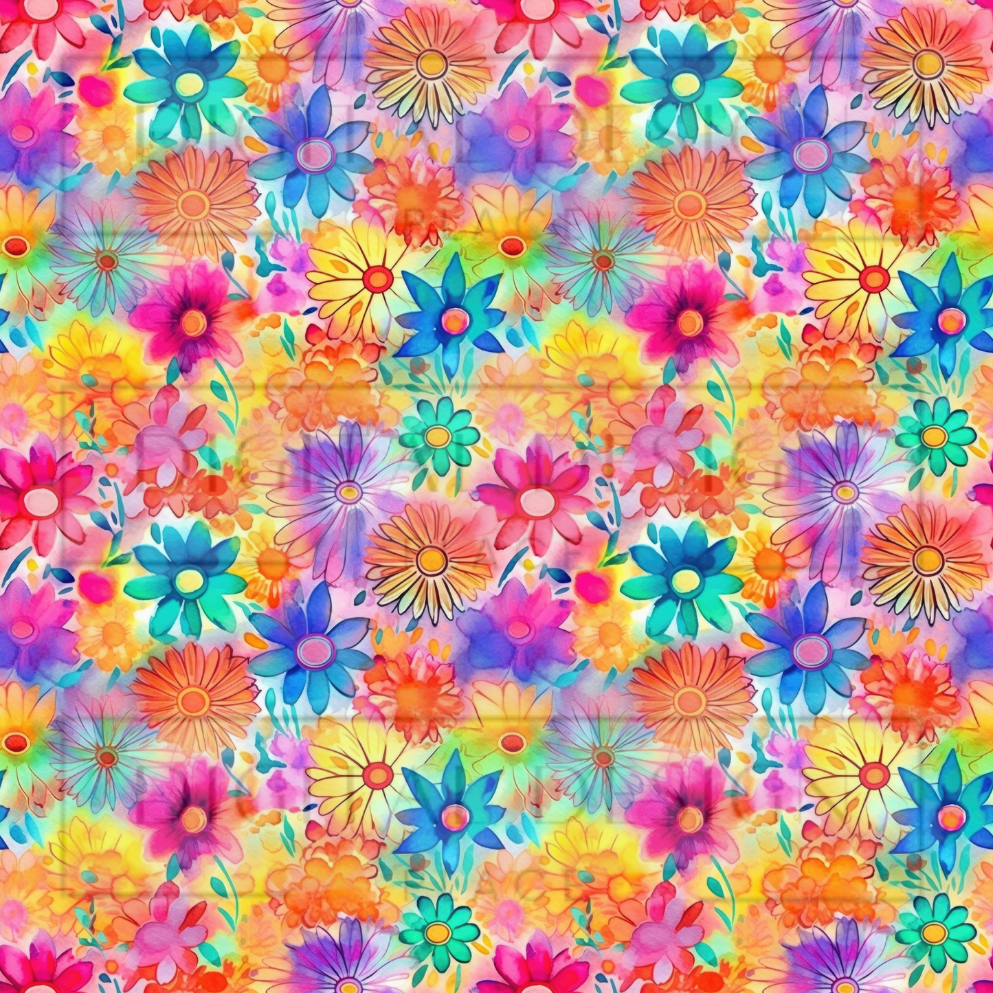 Neon Florals VinylV1377