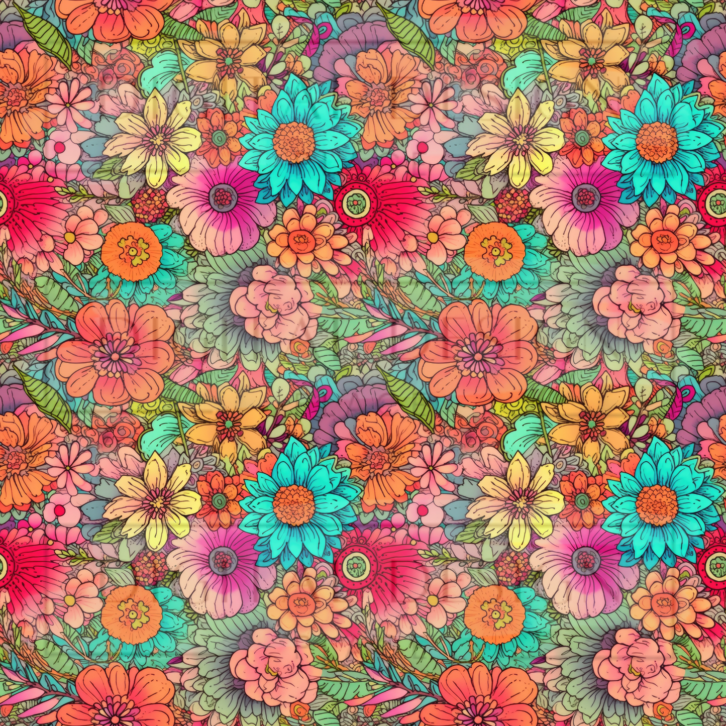 Groovy Florals VinylV1379