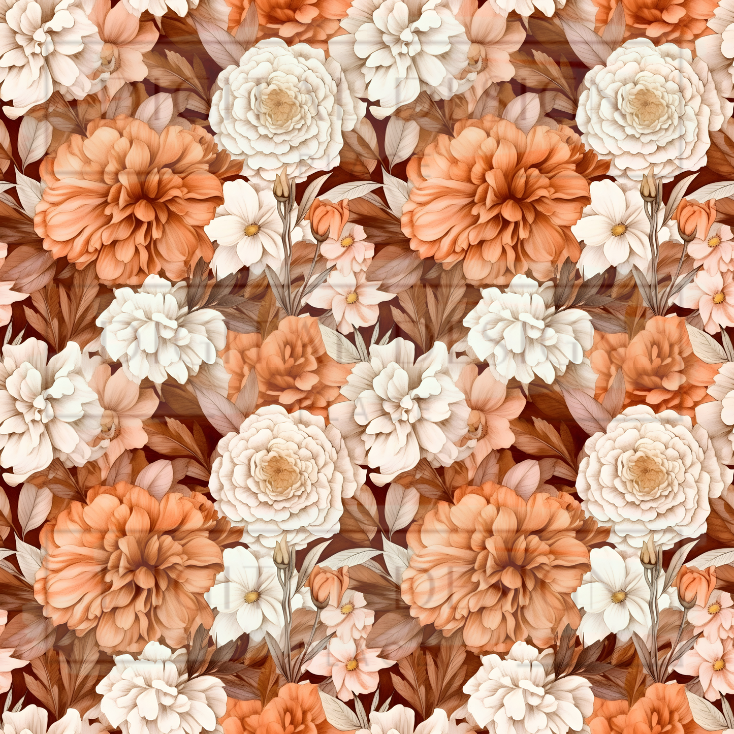 Full Print Boho Floral VinylV1451