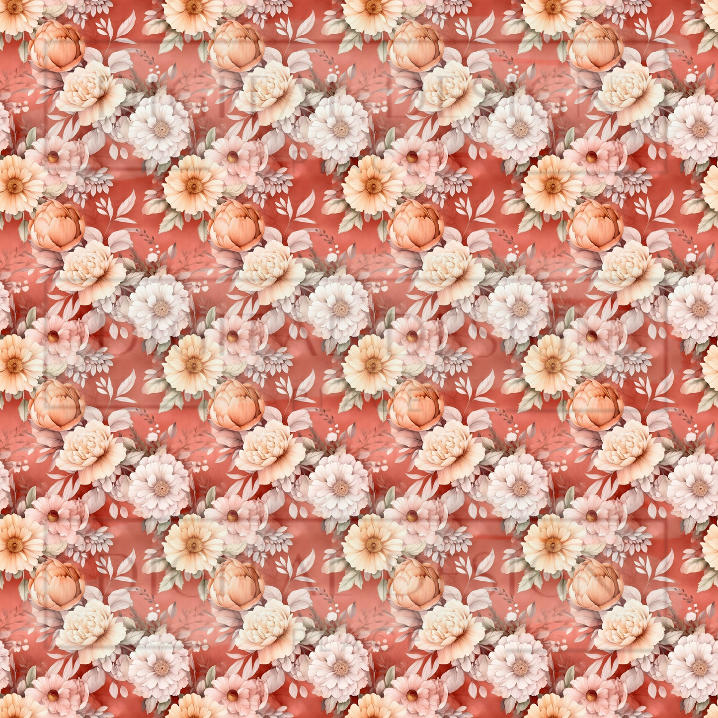 Dusty Rose Boho Floral VinylV1454
