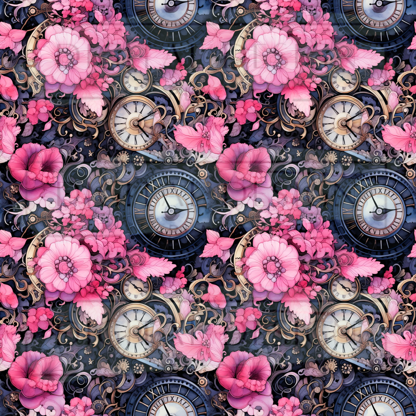 Steampunk Florals VinylV1488