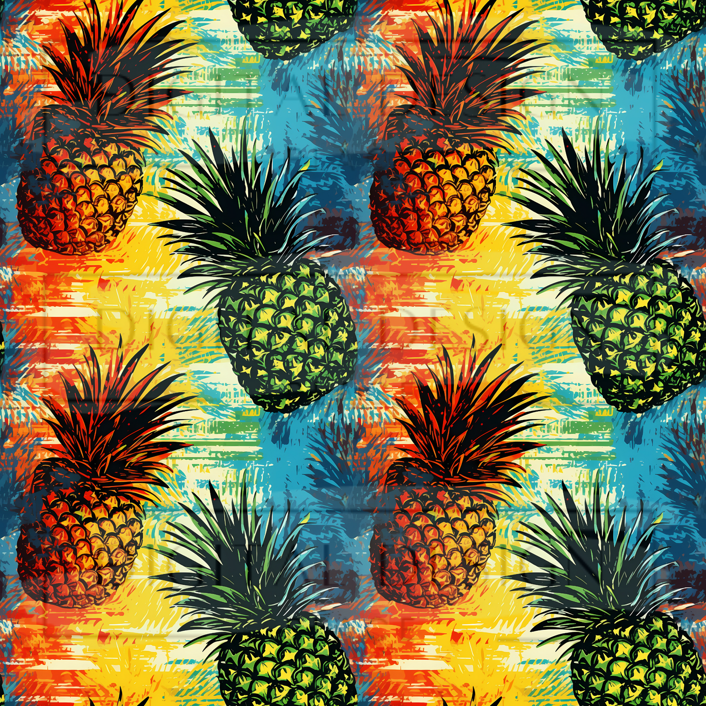 Neon Pineapple Grunge VinylV1513