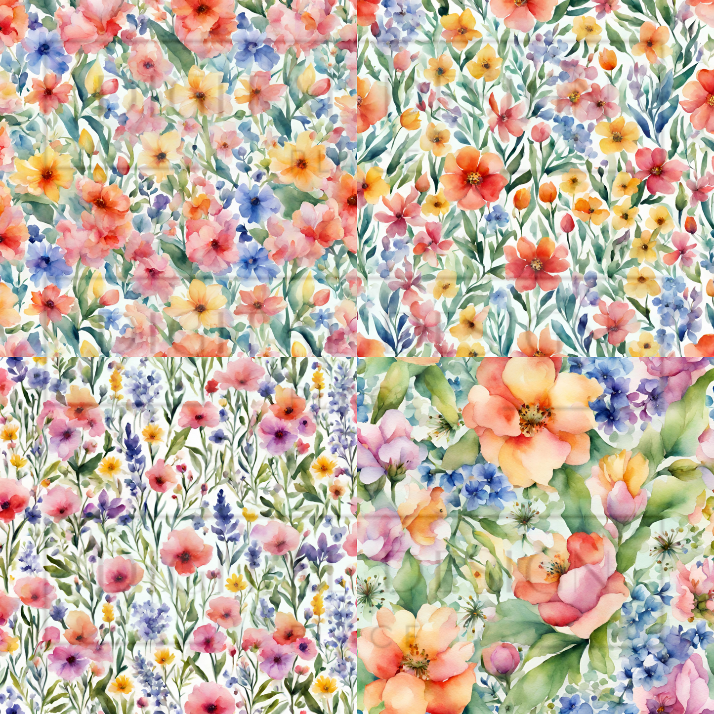 Wildflowers Square Prints VinylV1527