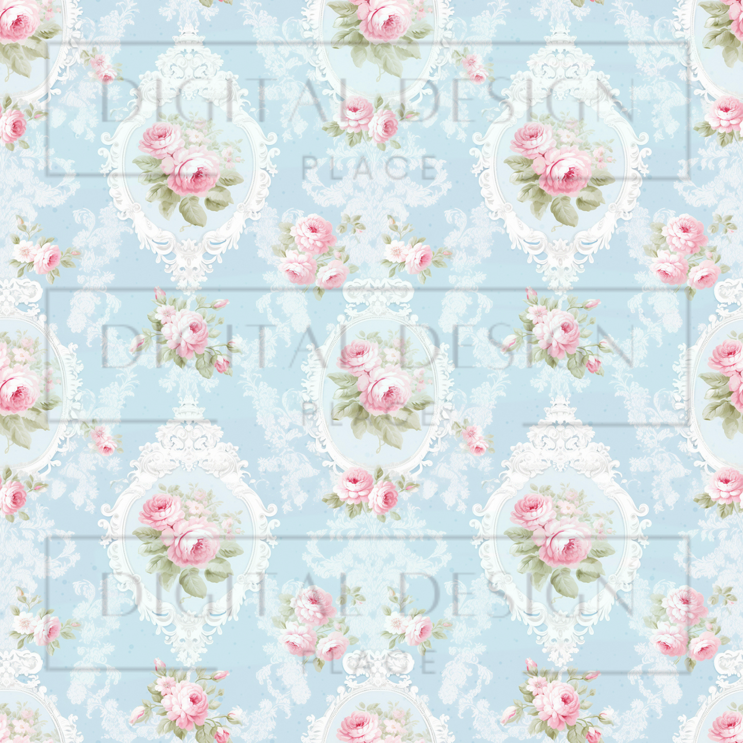 Blue Lace Spring Florals VinylV2308