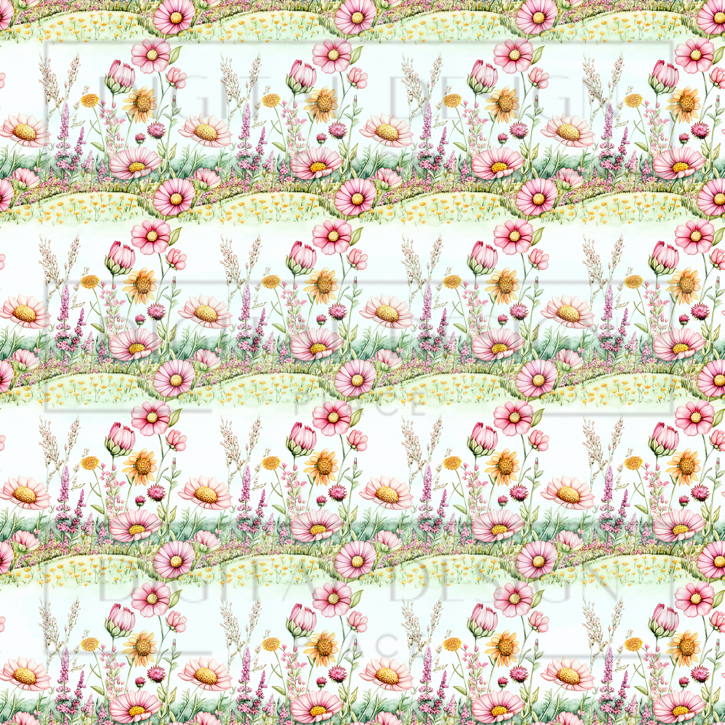 Spring Floral Patchwork VinylV2337