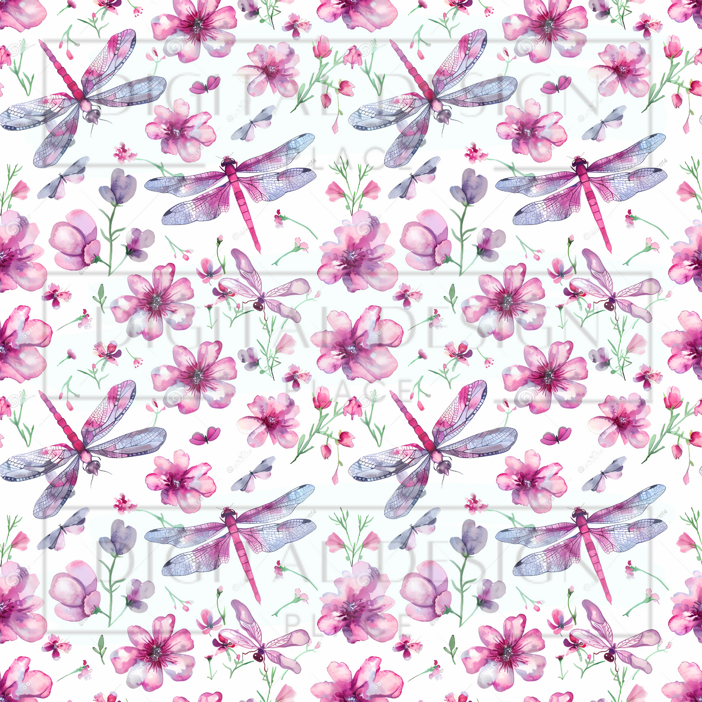 Pink/Purple Dragonflies VinylV2340