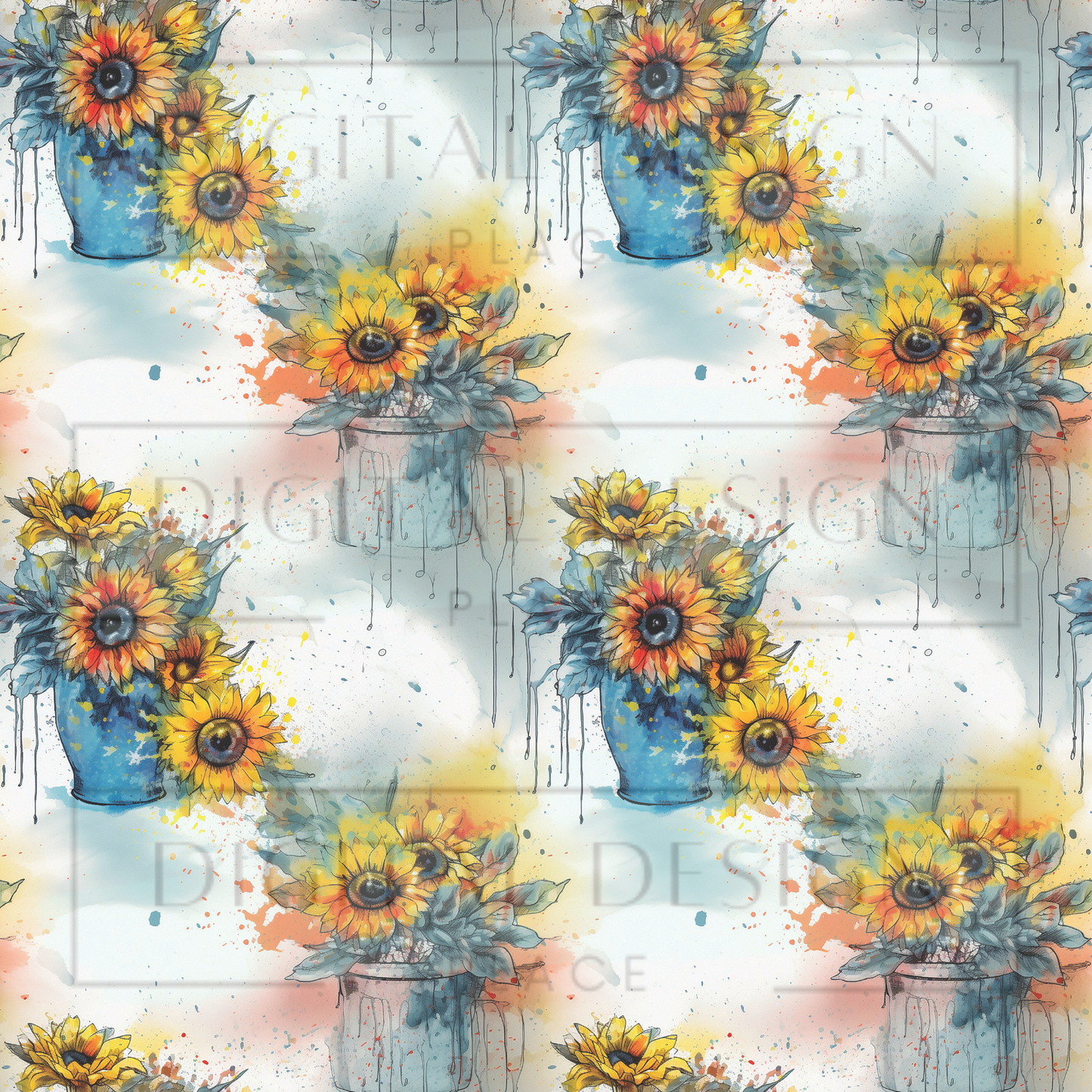 Spring Sunflower Inks VinylV2370