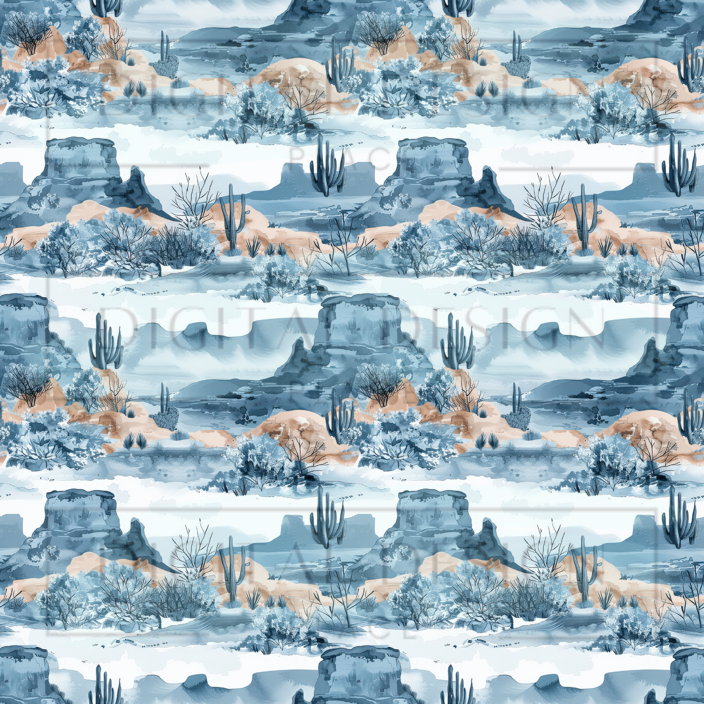 Blue and Brown Canyon VinylV2385