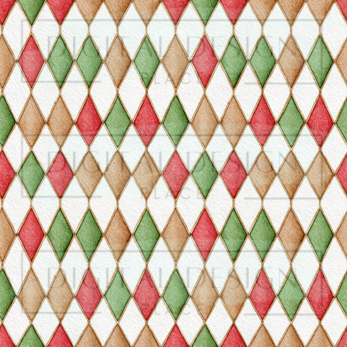Watercolor Argyle VinylV2590