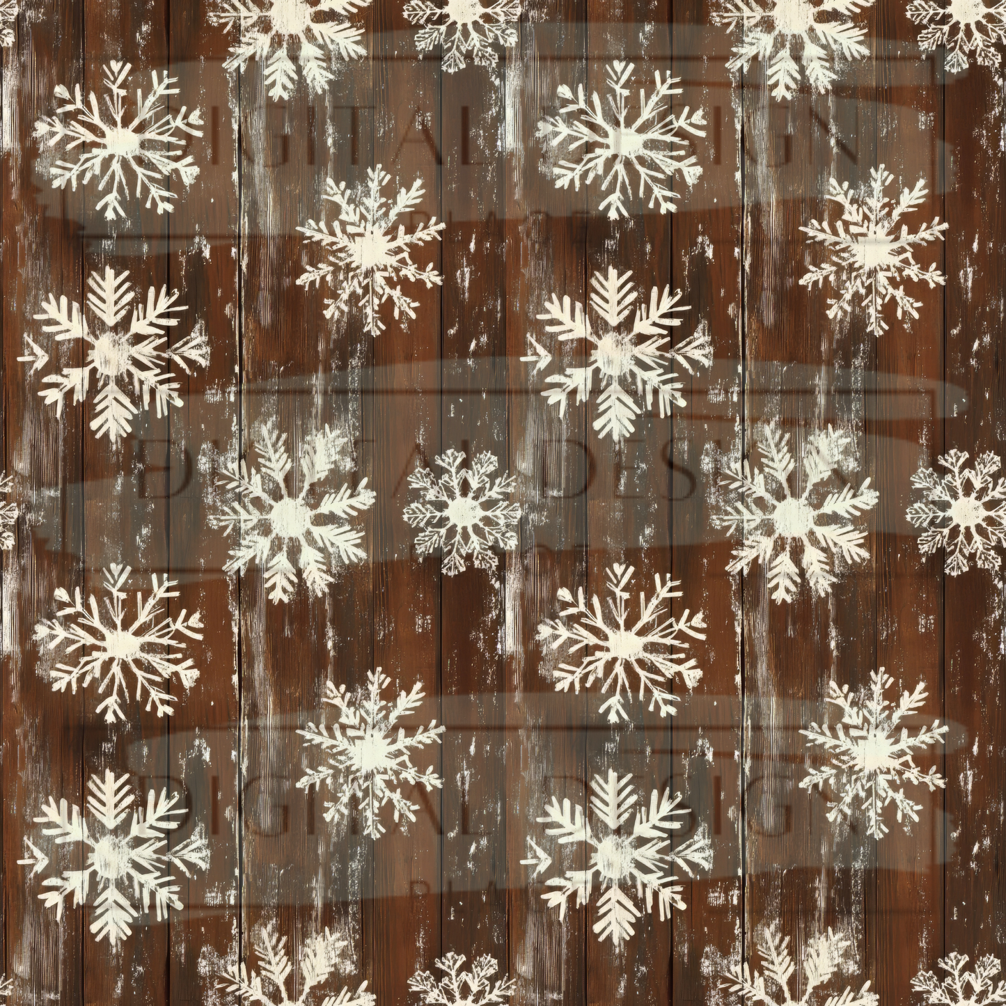 Rustic Christmas Snowflakes VinylV2595