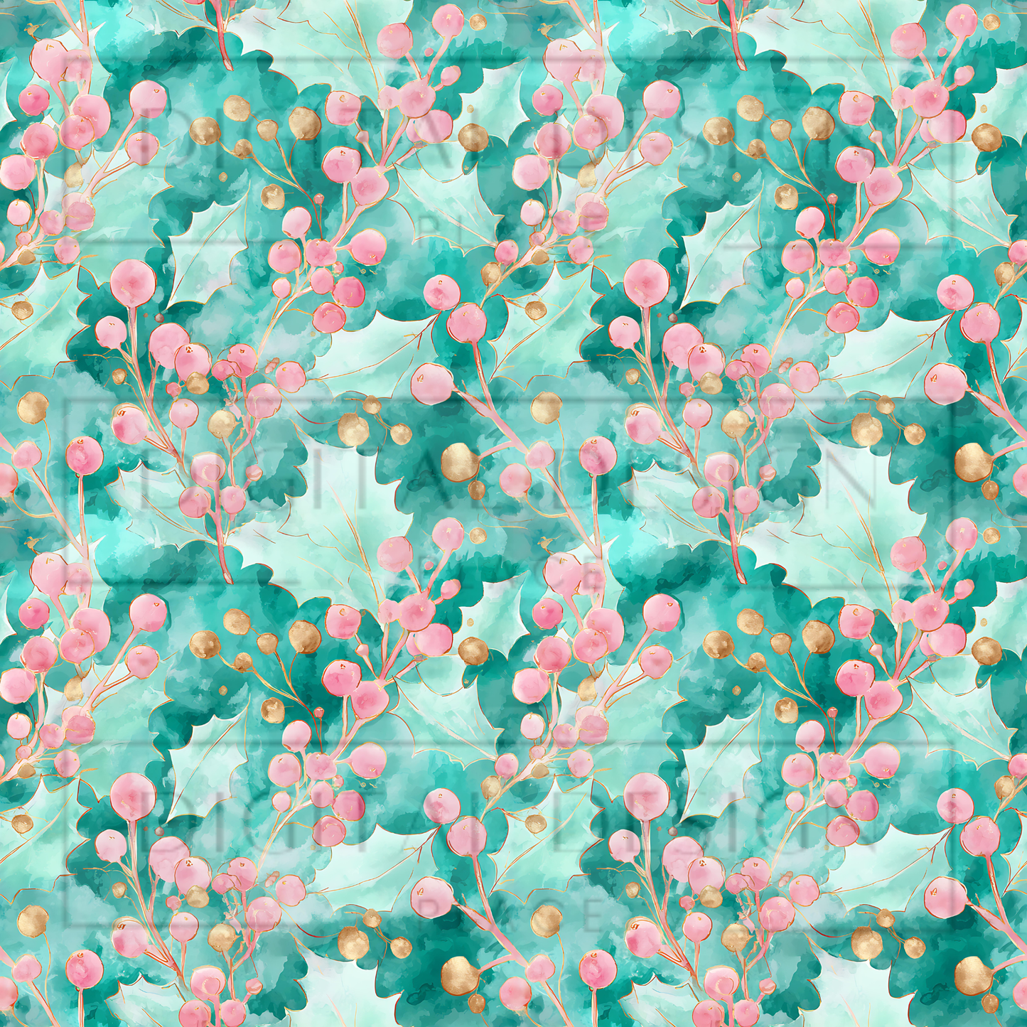 Teal and Pink Preppy Holly VinylV2605