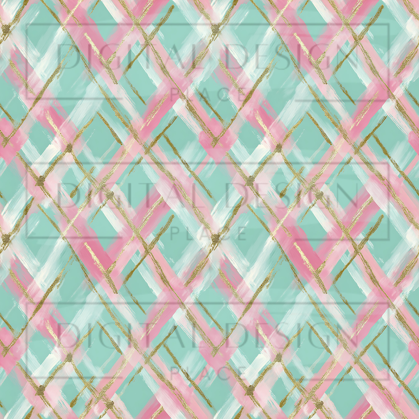Teal and Pink Holiday Mess VinylV2608