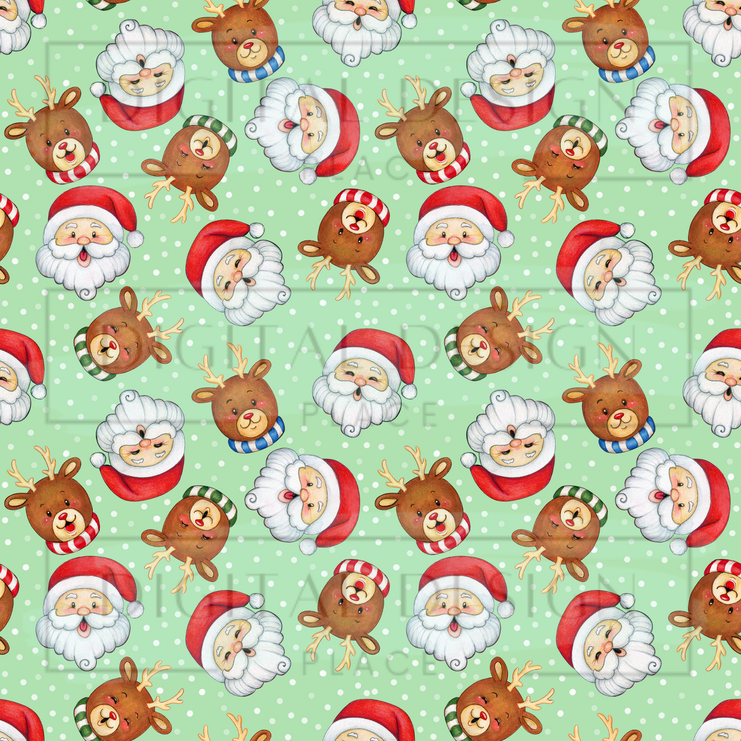 Santa and Rudolph VinylV603