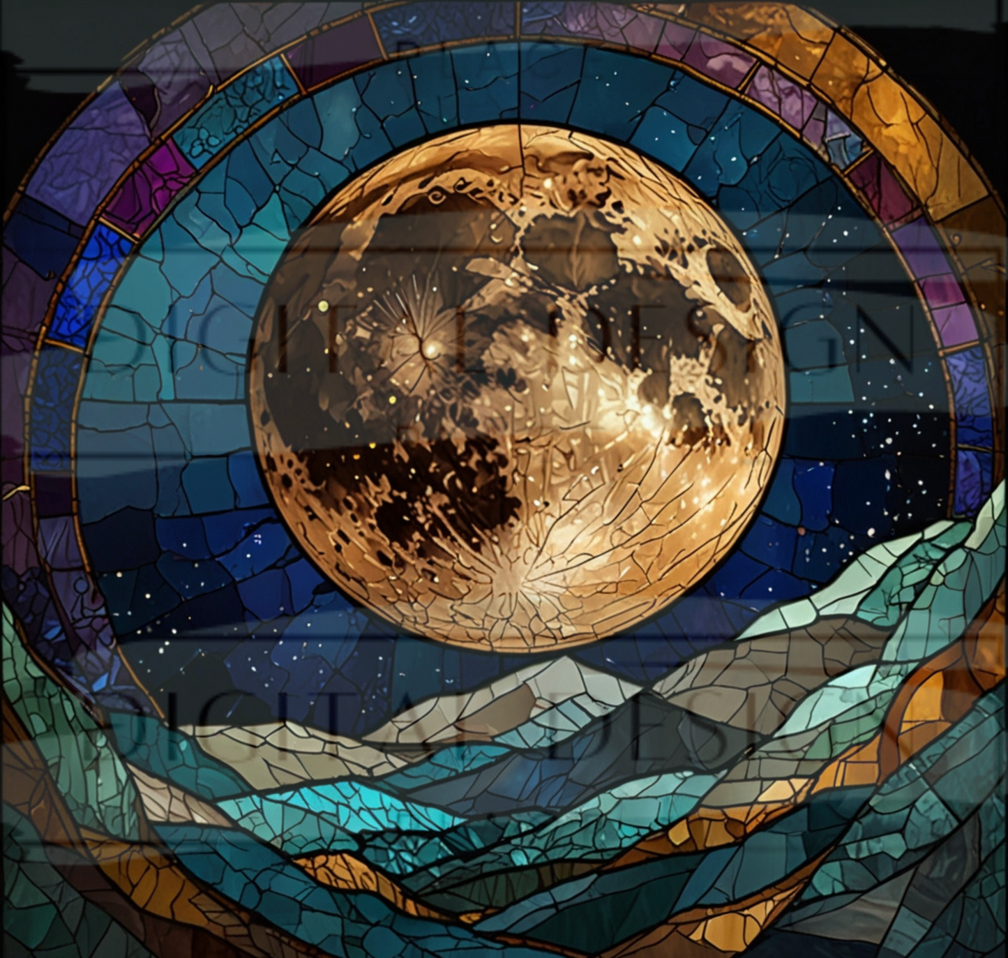 Stained Glass Moon TWRW230