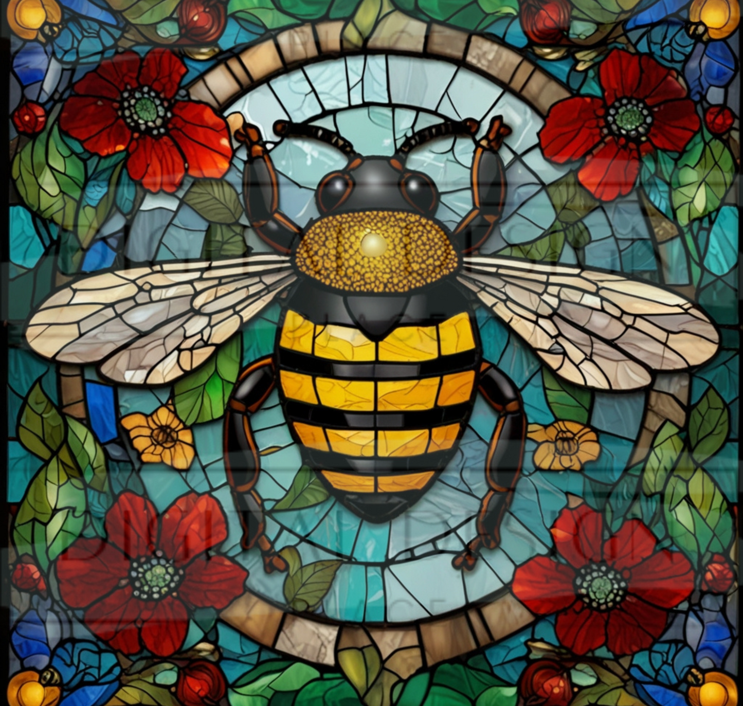Stained Glass Bumblebee TWRW236
