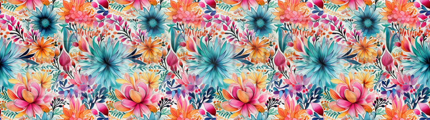 Neon Paisley Floral Wrap DupW39