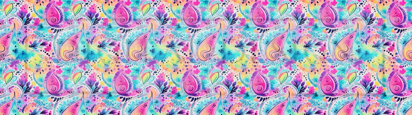 Bright Paisley Wrap DupW44