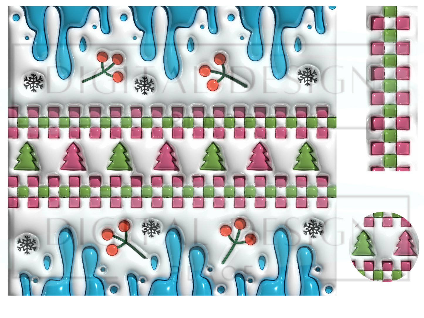 Puff Christmas Trees WrB152