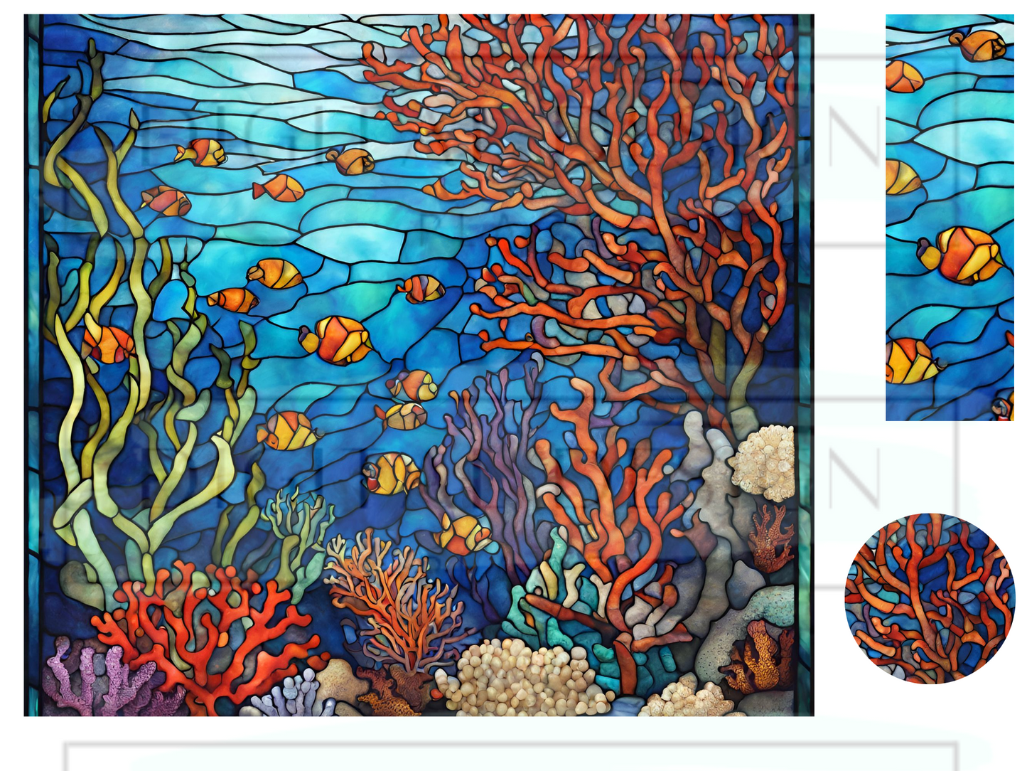 Stained Glass Coral WrB220