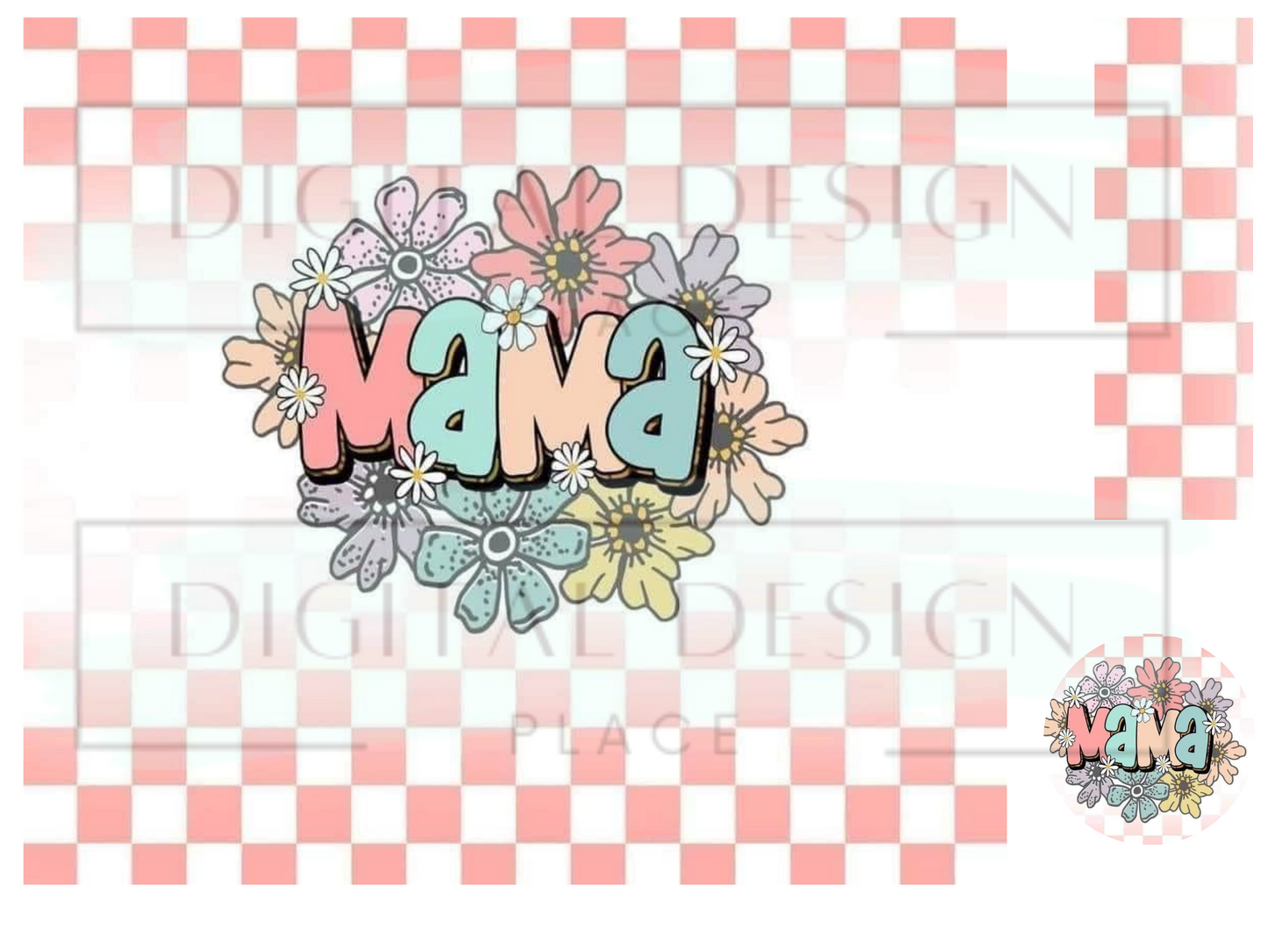 Pink Checkered Mama WrB254