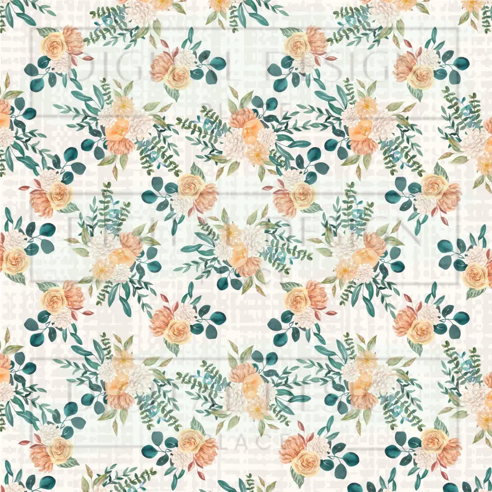 Burlap Florals VinylV332