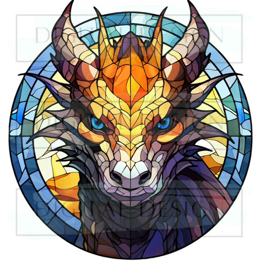 Stained Glass Dragon PJP73