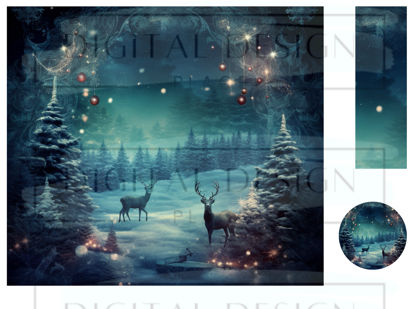 Christmas Deer Wrap Bundle WrB39