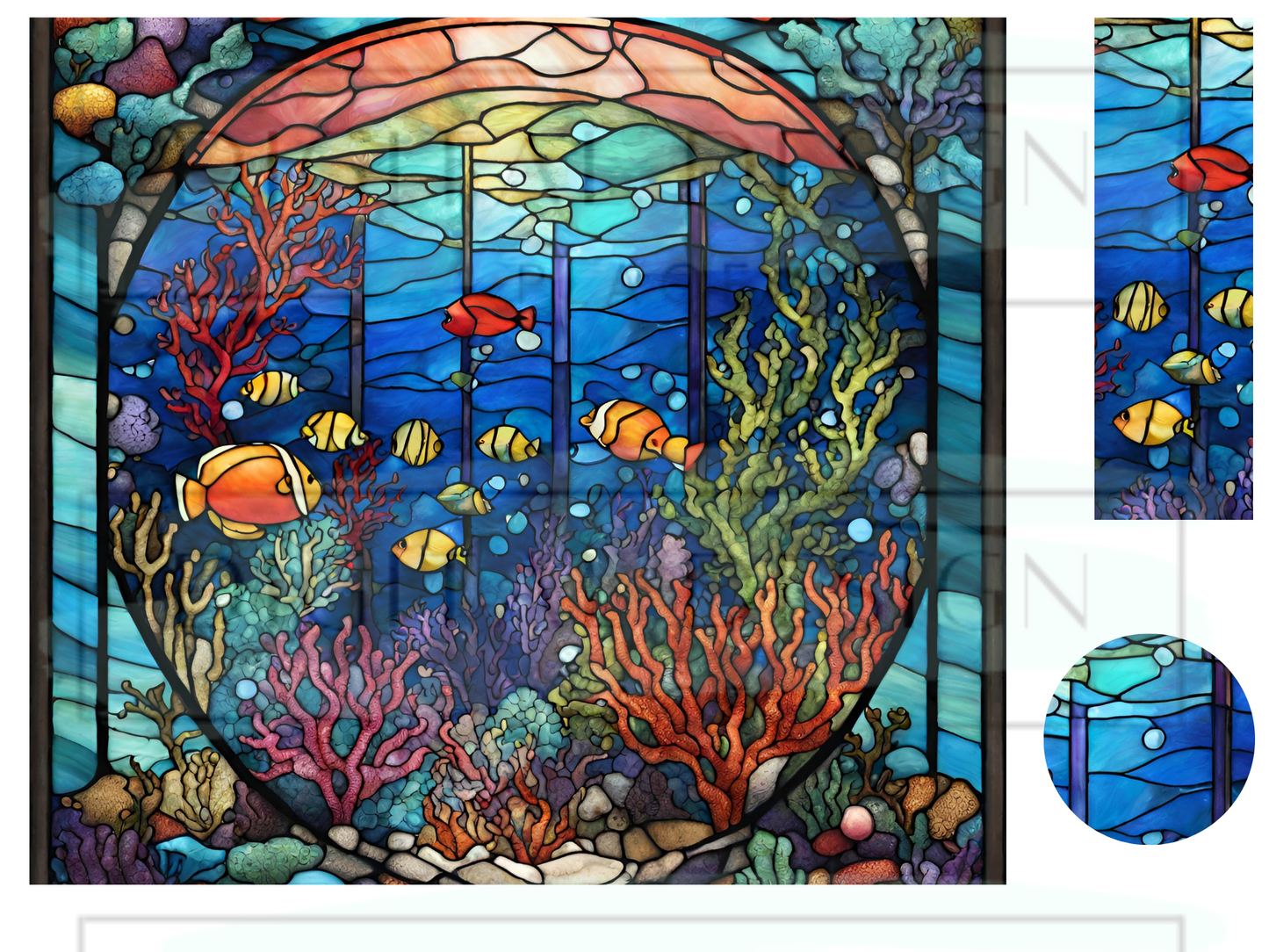 Stained Glass Coral WrB219