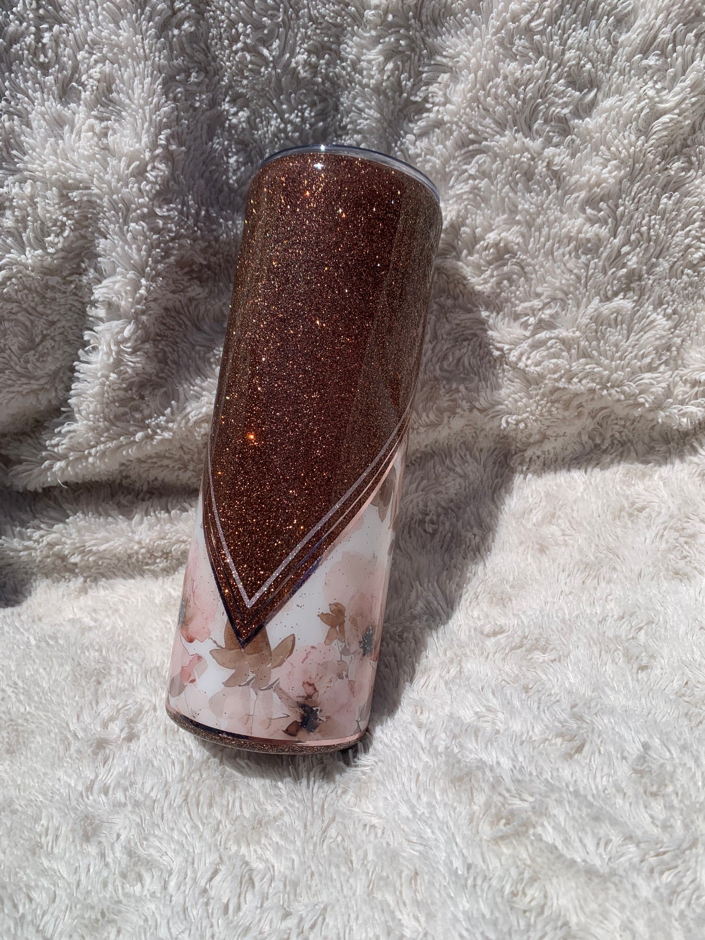Cowgirl Garden Brown Pink Tumbler