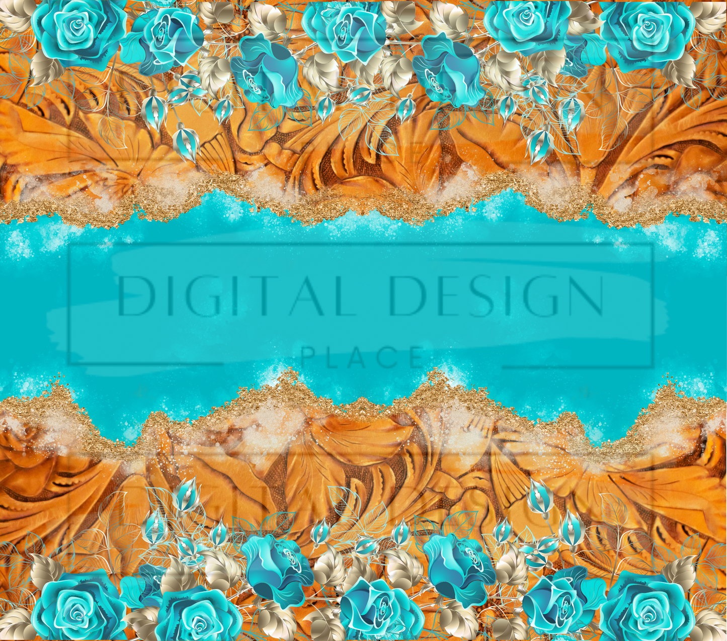 Turquoise Leather 20oz Wrap