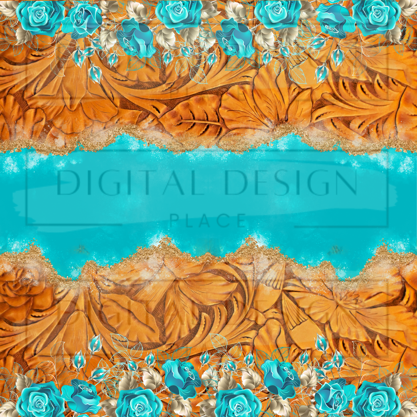 Turquoise Leather VinylV131