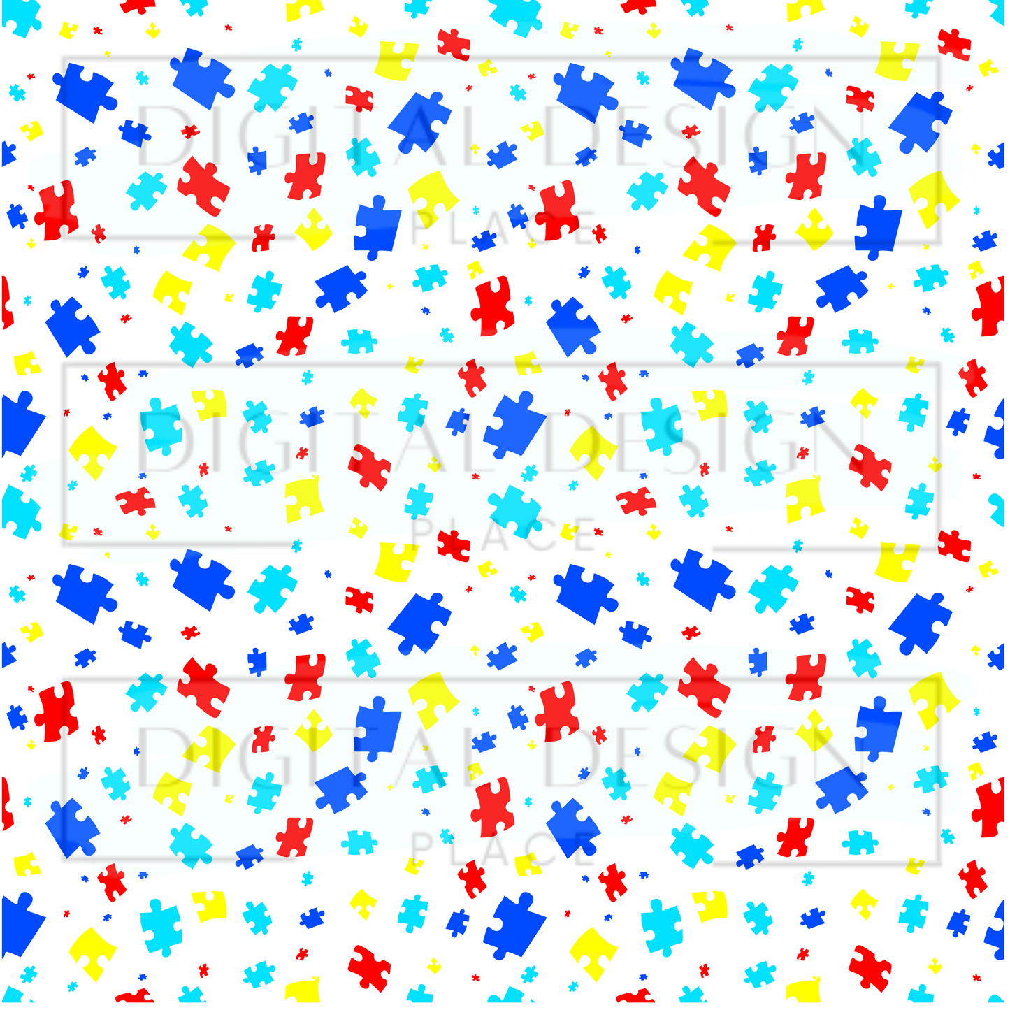 Floating Puzzle Pieces VinylV181