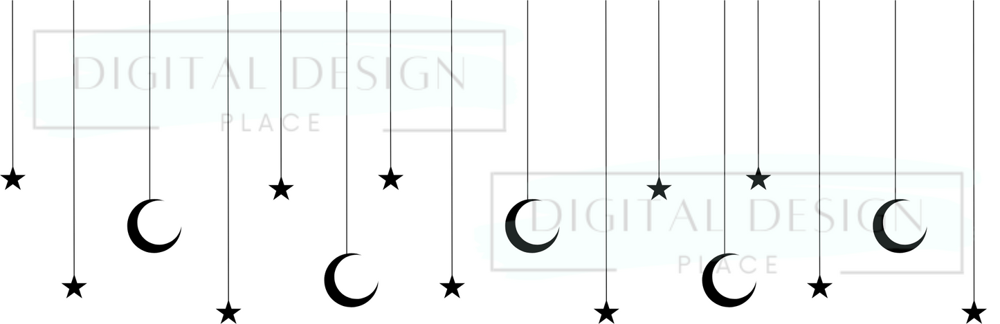 Moons and Stars Black WraW74