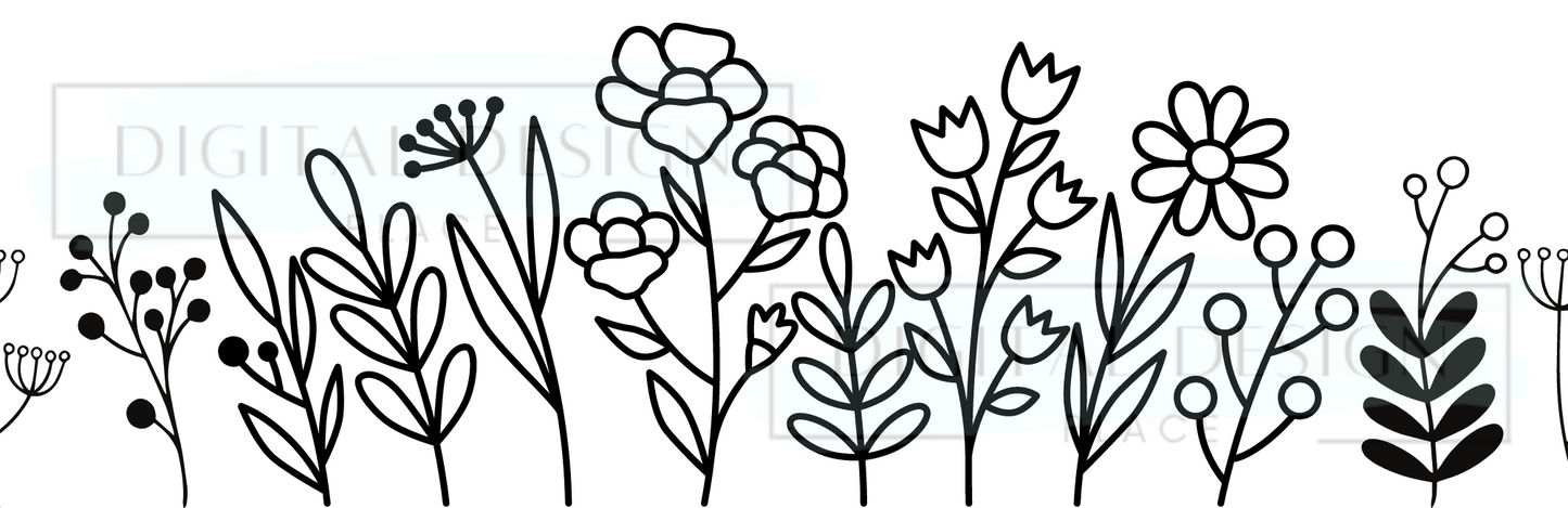 Flower Outline Wrap WraW76