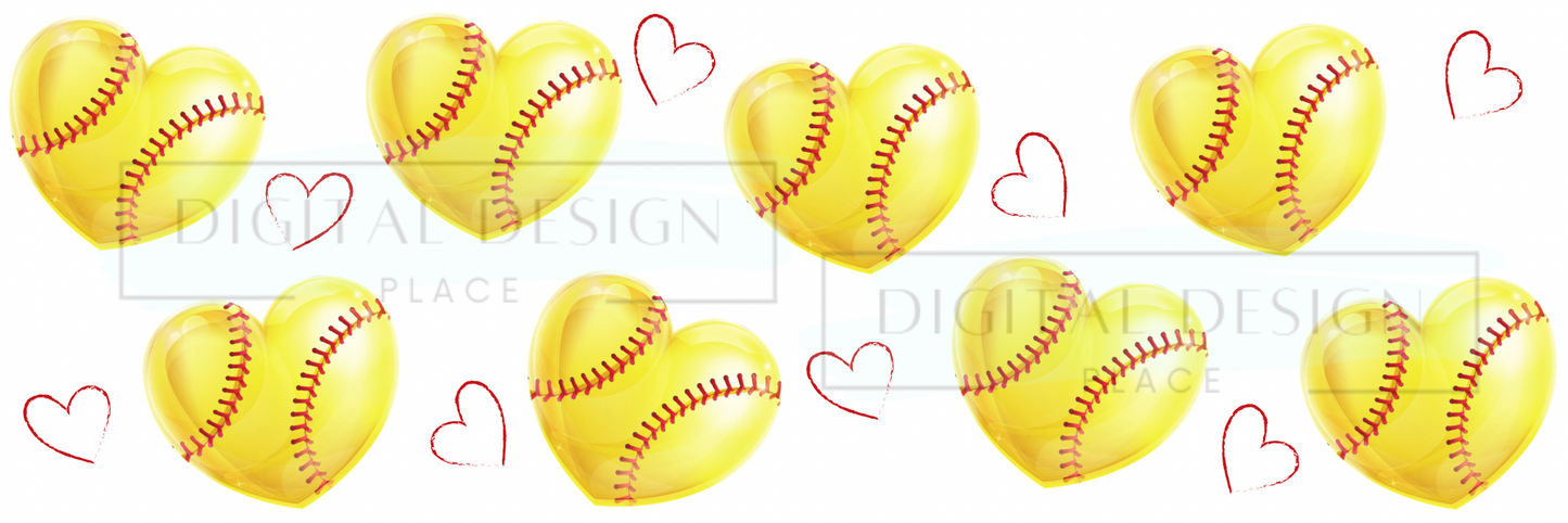 Softball Heart WRAW28