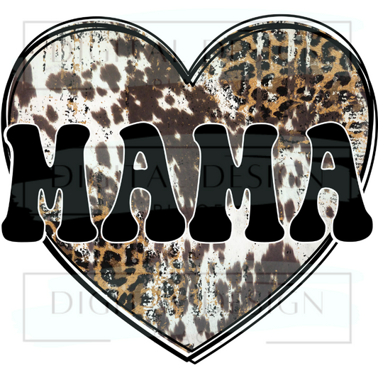 Western Mama Heart MOMM70