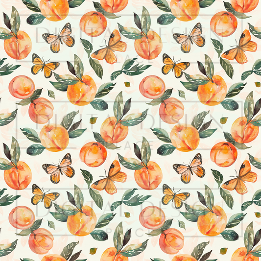 Peach Blossom Butterfly VinylV1288