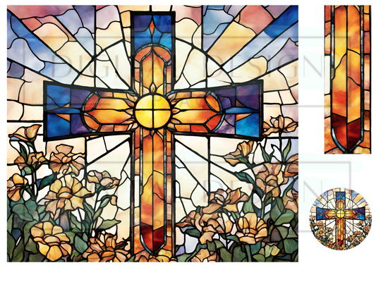 Stained Glass Cross WrB240