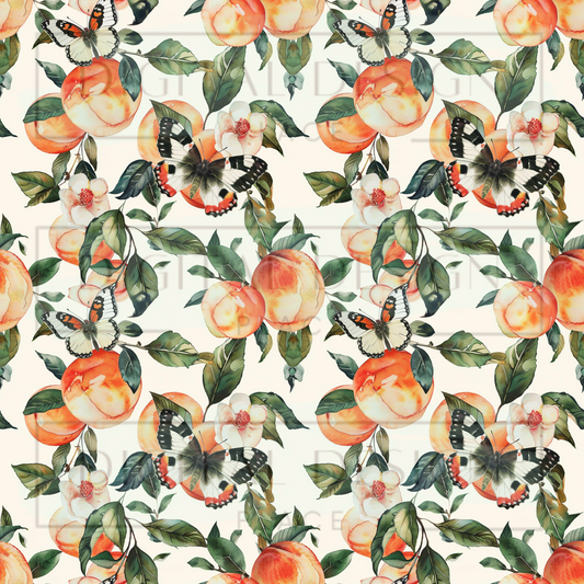 Peach Blossom Butterfly VinylV1289