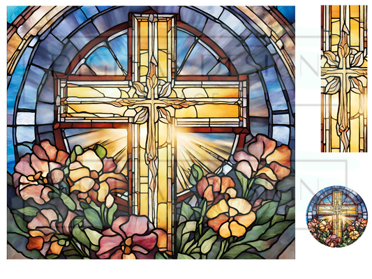 Stained Glass Cross WrB241